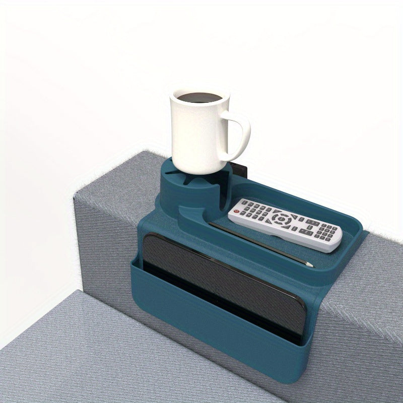 1pc Silicone Sofa Armrest Cup Holder - Multifunctional