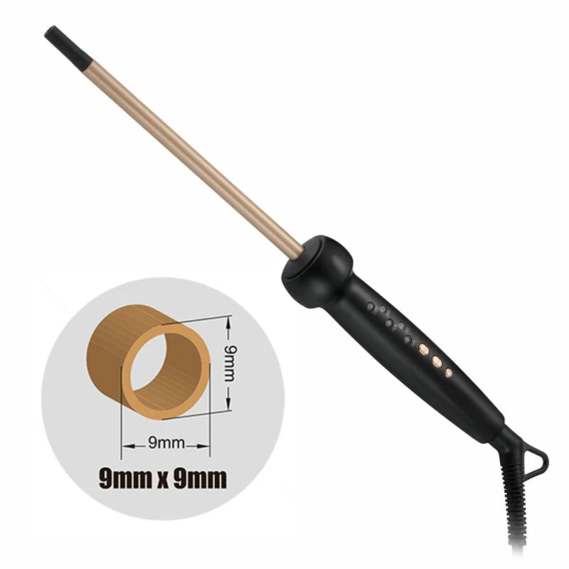9mm Super Slim MCH Tight Curls Chopstick Wand Ringlet Afro Hair Curler Curling Iron