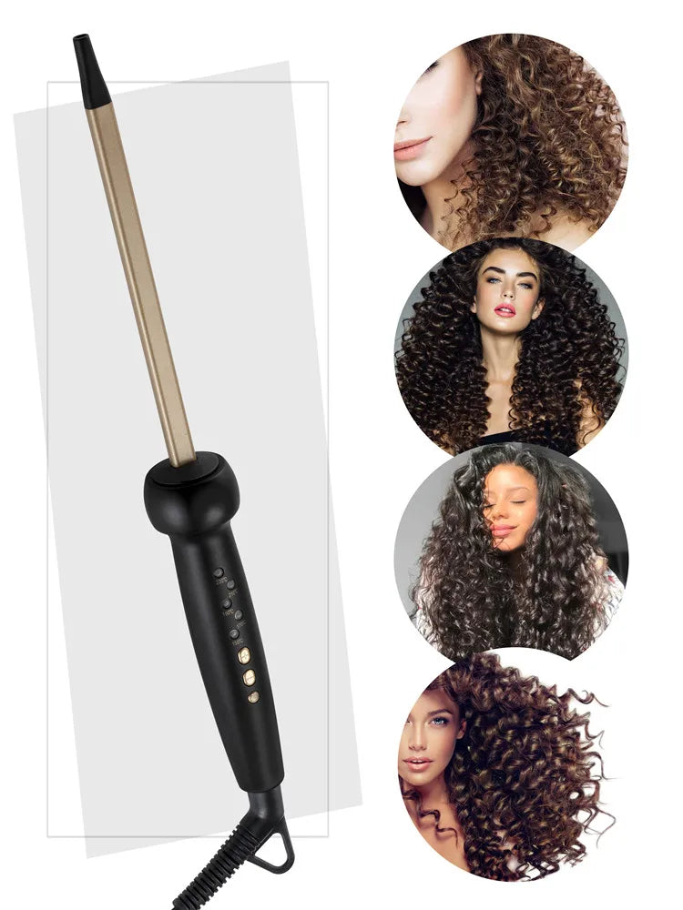9mm Super Slim MCH Tight Curls Chopstick Wand Ringlet Afro Hair Curler Curling Iron
