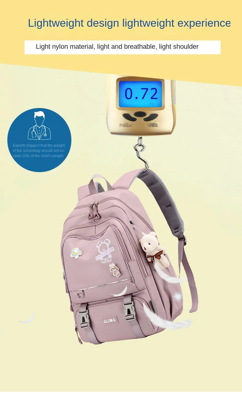 Children School Bags For Girls Large Schoolbag Kawaii Primary School Backpack Kids Book Bag Waterproof Laptop Travel Rucksack