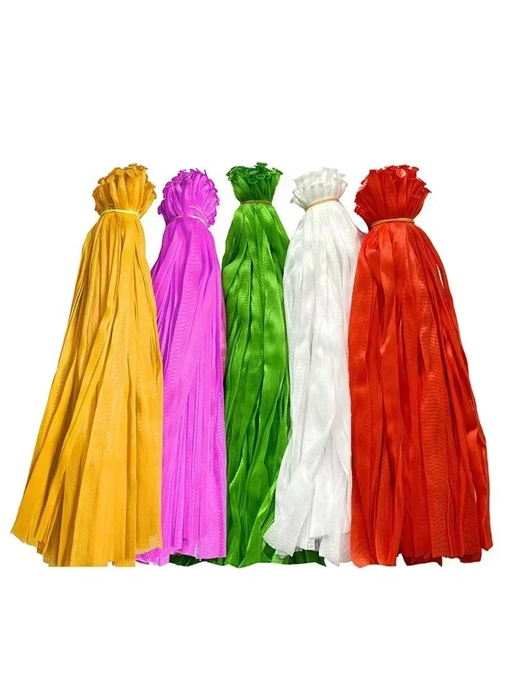 100pcs Multi-size Plastic Nylon Mesh Net Bag for Vegetable Fruit Egg Toy Food Storage Packaging Encrypted Net Pocket with Buckle