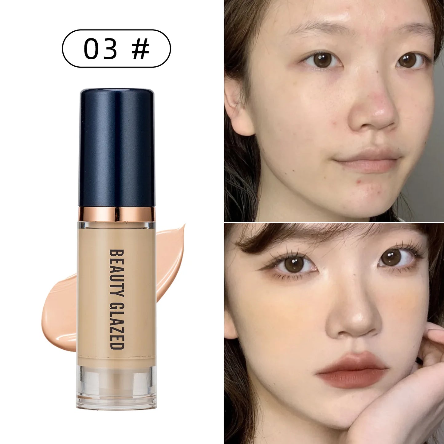 6ml Waterproof Matte Face Liquid Foundation Full Coverage Concealer Lasting Whitening Face Makeup Base Cream Cosmetics for Women