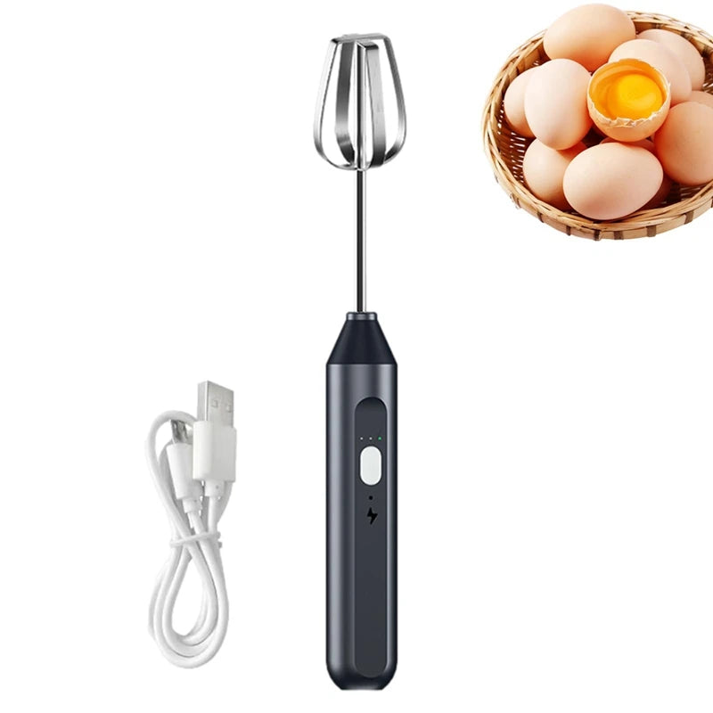 Electric Hand Mixer,Stainless Steel Stirring Whisk,Immersion Blender Cordless Hand Mixer Whisk,3Speed Adjustable Frother Durable