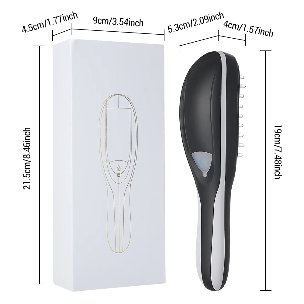Electric Massage Comb Vibration Hair Massage Scalp Brush Red Light Hair Growth Massager Liquid Oil Applicator Anti Hair Loss