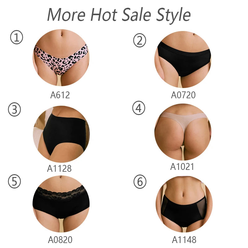 Hot Sale Mid-Rise Seamless Menstrual Period Panties 4 Layers Absorbent Leak Proof Culotte Lengthened Menstrual Panties
