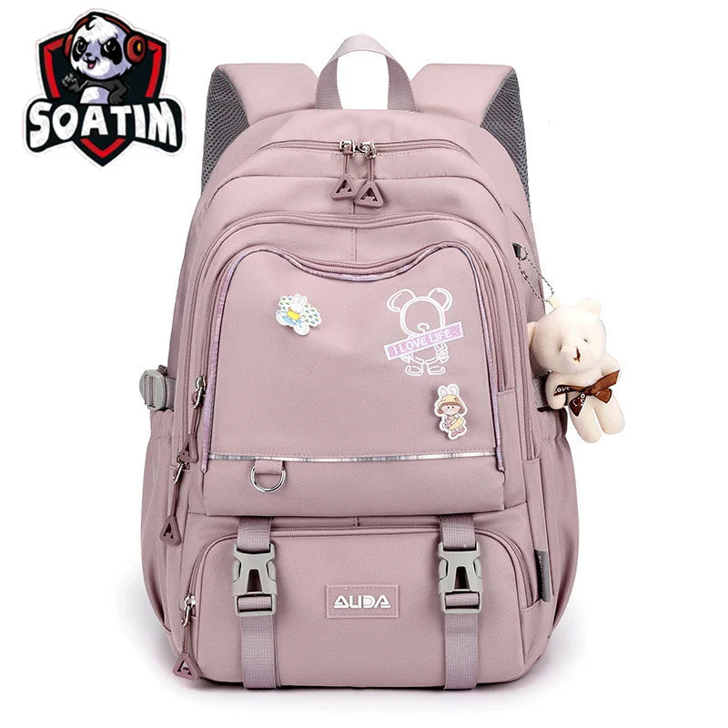Children School Bags For Girls Large Schoolbag Kawaii Primary School Backpack Kids Book Bag Waterproof Laptop Travel Rucksack
