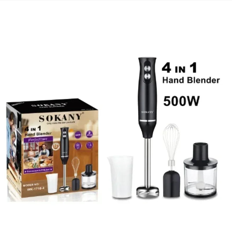 4 in 1 Household Multi-function Blender 110V/220V Electric Handheld Immersion Blender Baby Food Maker Kitchen Appliances