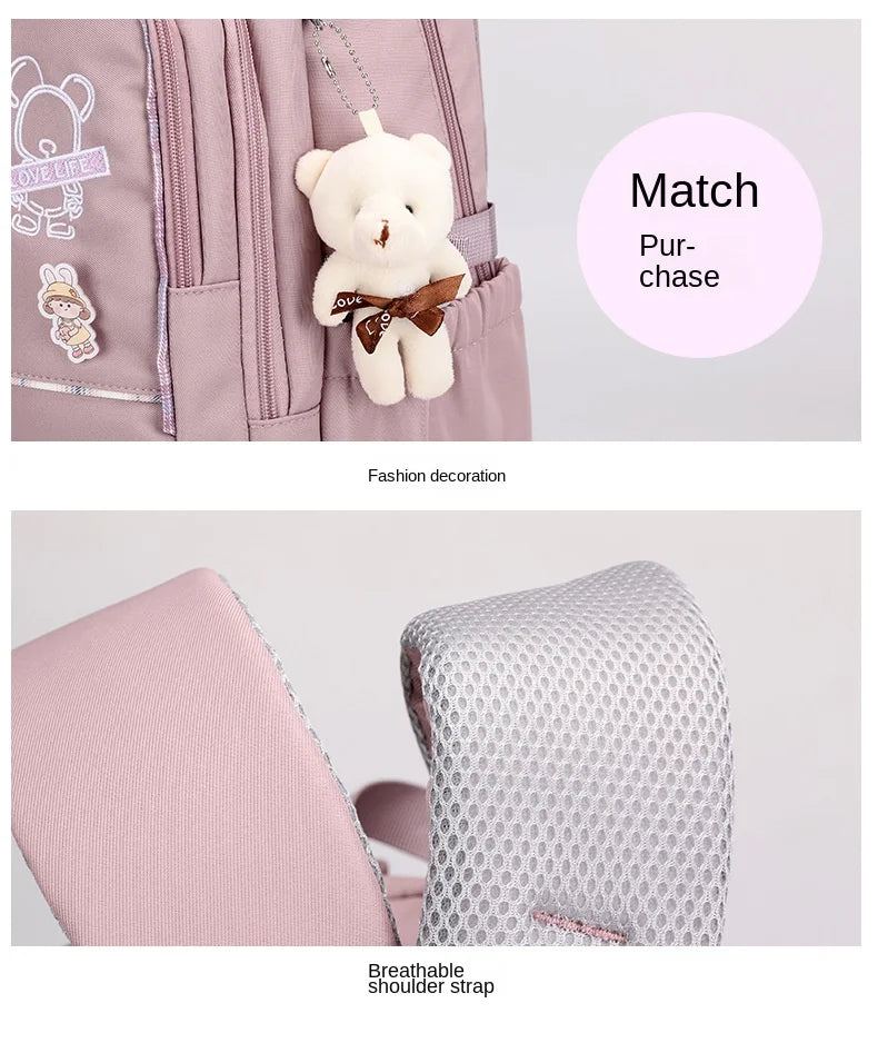 Children School Bags For Girls Large Schoolbag Kawaii Primary School Backpack Kids Book Bag Waterproof Laptop Travel Rucksack