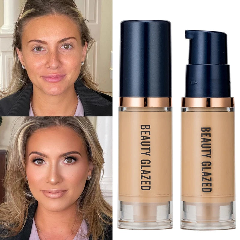 6ml Waterproof Matte Face Liquid Foundation Full Coverage Concealer Lasting Whitening Face Makeup Base Cream Cosmetics for Women