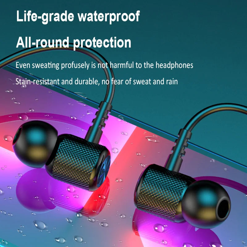 Bluetooth Neckband Earphones Wireless Headphones HIFI Stereo Sport Neck-hanging TWS Bluetooth Headset with Mic Magnetic Earbuds