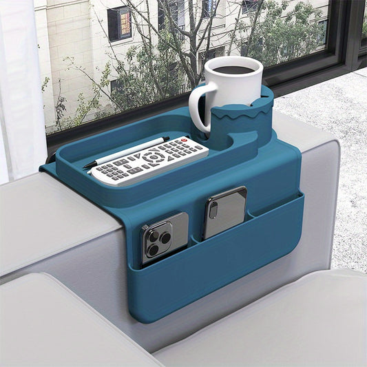 1pc Silicone Sofa Armrest Cup Holder - Multifunctional