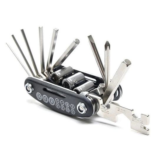 16-in-1 High-Carbon Steel Mountain Bike Repair Tool Kit - Essential Tools for Quick and Easy Bike Maintenance