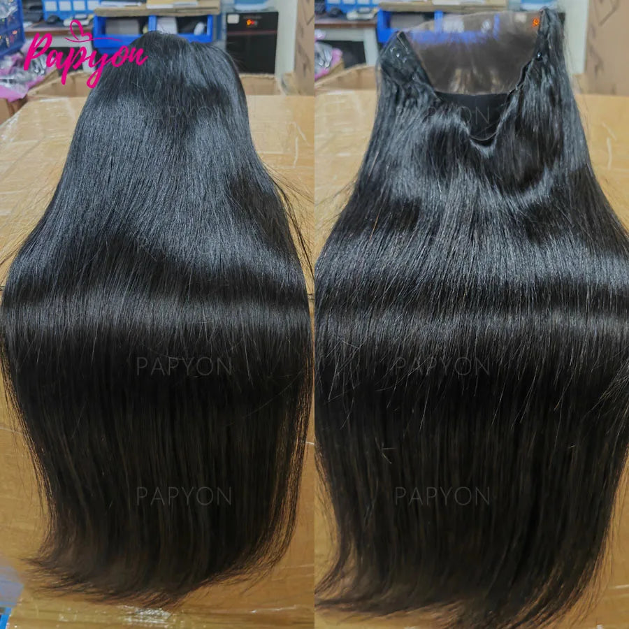 Straight 6x4 Glueless Wig 4x4 Human Hair Ready To Wear Preplucked Transparent Lace Closure Frontal Wigs For Women