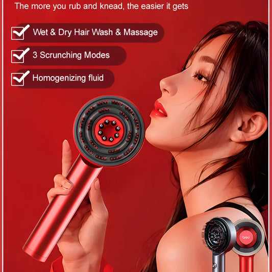 Electric Massage Comb Vibration Red Light Therapy Hair Growth Massage Scalp Brush Anti Hair Loss Liquid Oil Applicator Hair Care