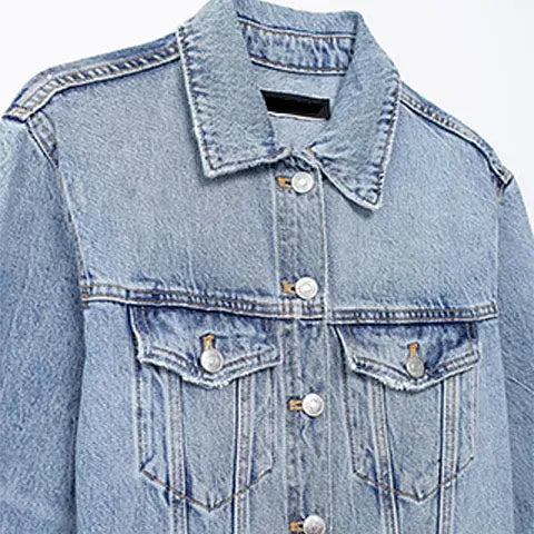 Europe and The United States Fashion Casual Straight Denim Jumpsuit, Women's Autumn Commuter Slim Long Sleeve Wide Leg Jumpsuit