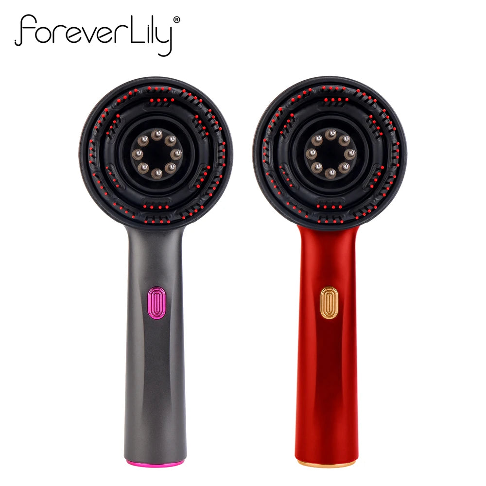 Electric Vibration Massage Comb Red Light Therapy Hair Growth Massage Scalp Brush Anti Hair Loss Liquid Oil Applicator Hair Care