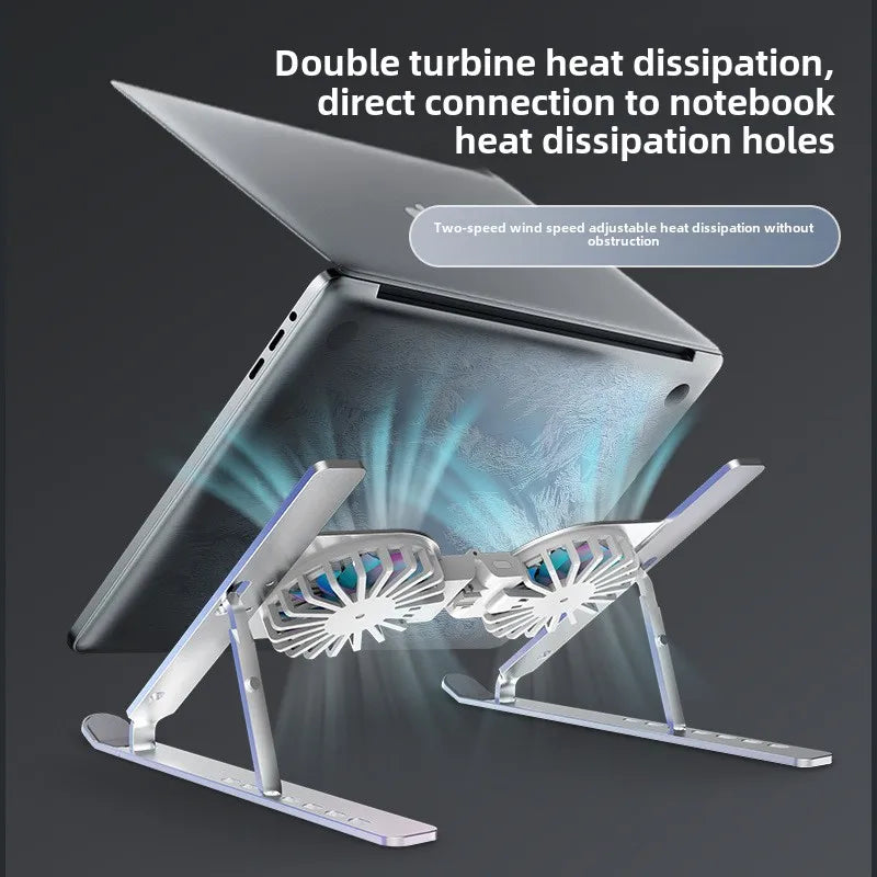11Inchs-17.3inchs Foldable Liftable Laptop Cooling Stand, Strong Lightweight Aluminum Bracket with Non-Slip Base