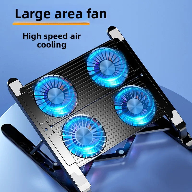 11Inchs-17.3inchs Foldable Liftable Laptop Cooling Stand, Strong Lightweight Aluminum Bracket with Non-Slip Base