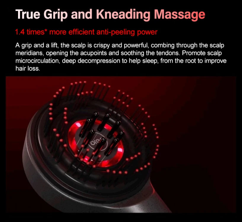 Electric Massage Comb Vibration Red Light Therapy Hair Growth Massage Scalp Brush Anti Hair Loss Liquid Oil Applicator Hair Care