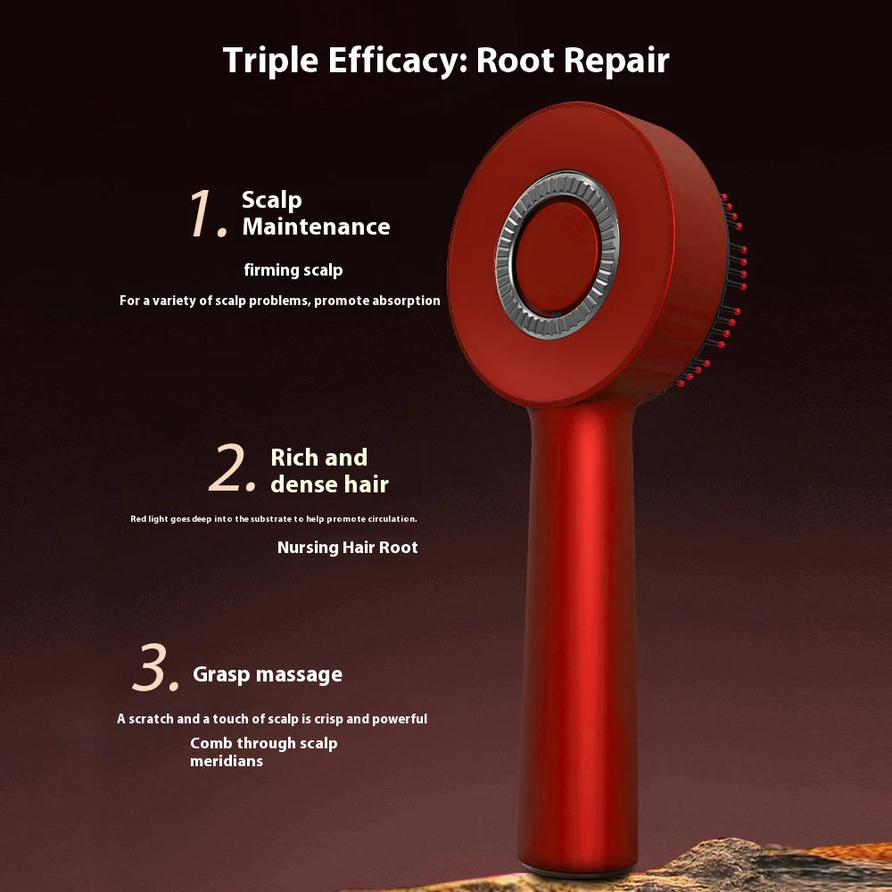 Red Light Vibration Head Massage Comb Electric Massage Comb Oil Applicator Nourishing Scalp Brush Hair Growth Anti Hair Loss