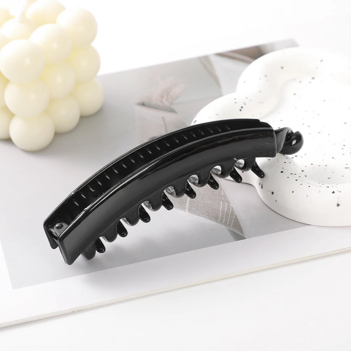 AWAYTR Hair Clips Solid Color Banana Clip Women's Hair Accessories Fashion Ponytail Barrettes Hair Claws Hairpins