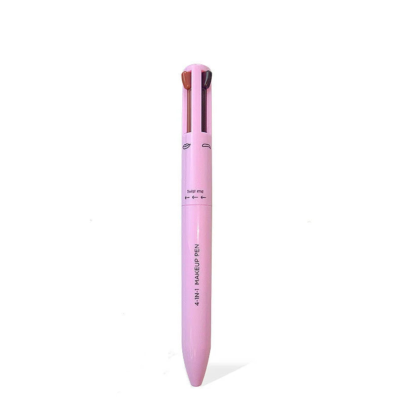 Multi-functional 4-in-1 Makeup Pencil Eyeliner Lip Liner Eyebrow Pencil Swivel Waterproof & Sweatproof Makeup Tools