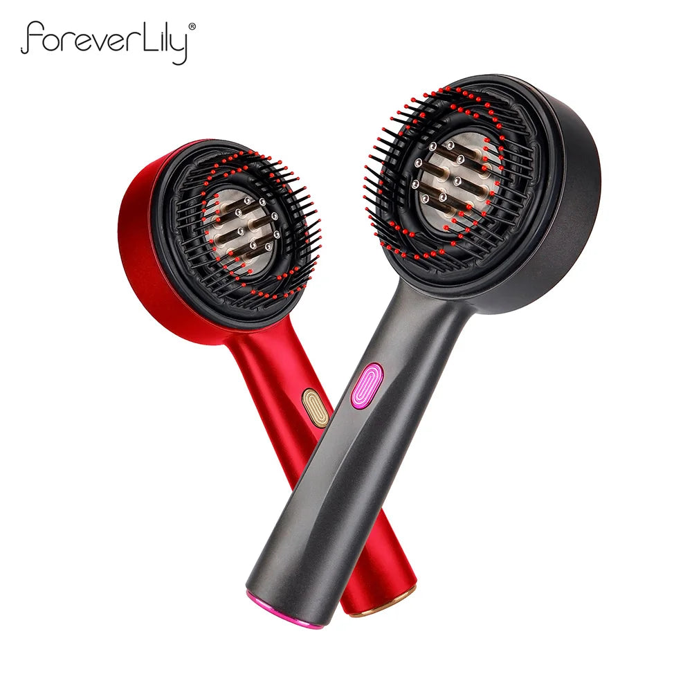 Electric Vibration Massage Comb Red Light Therapy Hair Growth Massage Scalp Brush Anti Hair Loss Liquid Oil Applicator Hair Care