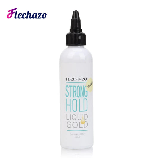 Flechazo Strong Hold Liquid Gold Adhesive Gel For Securing Lace Front Wigs 100Ml No Residue Lace Melt Glue Wig Wear Daily Use