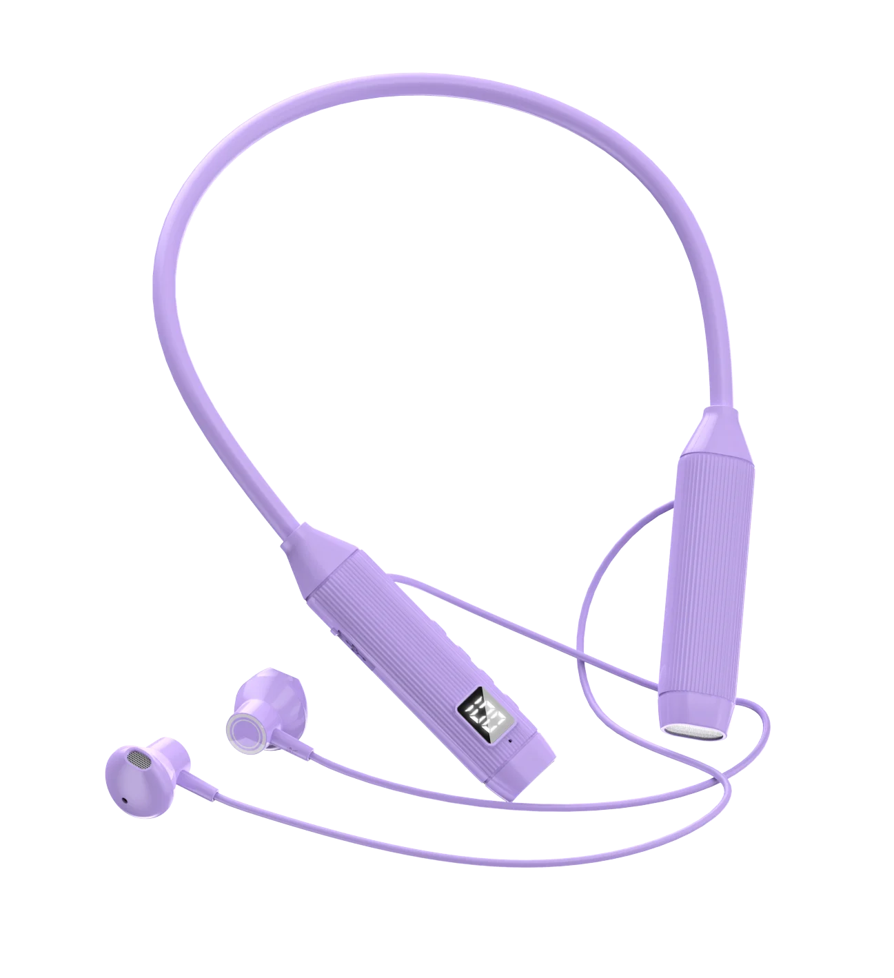NEWMSNR Super Power Stereo Sound Wireless Headphones Bluetooth Earphones Neckband Magnetic Earbud LED Sports Headset with HD Mic