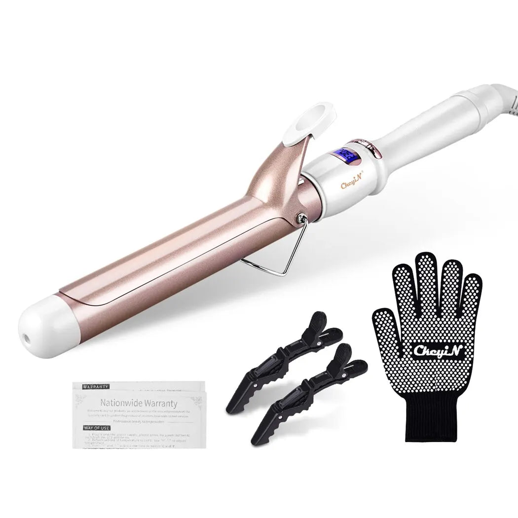 CkeyiN 32mm 38mm Electric Hair Curler for Women Professional Ceramic Curling Iron Adjustable Temperature Hair Styling Tool