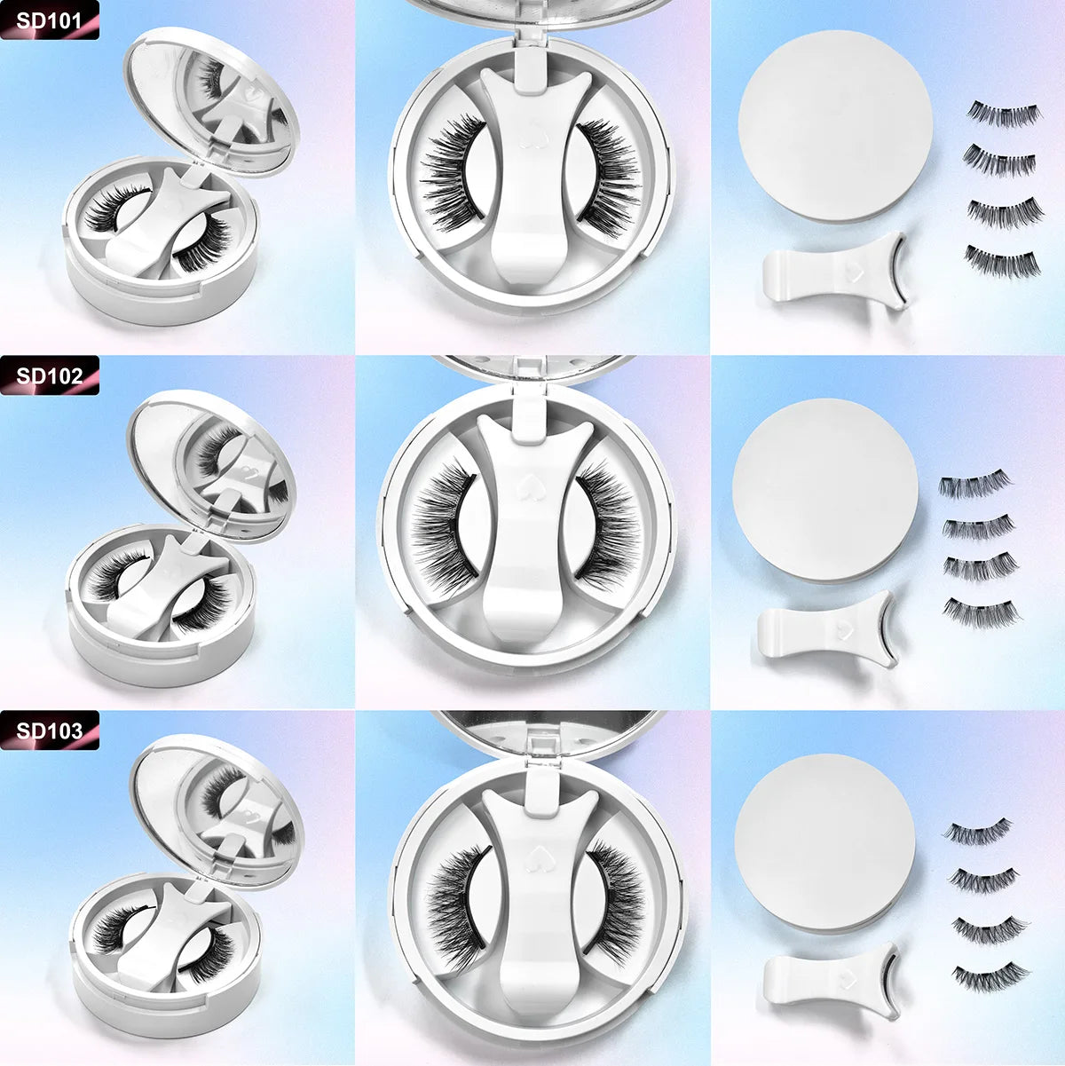 Yiernuo Magnetic false eyelashes integrated box new glue-free false eyelashes kit