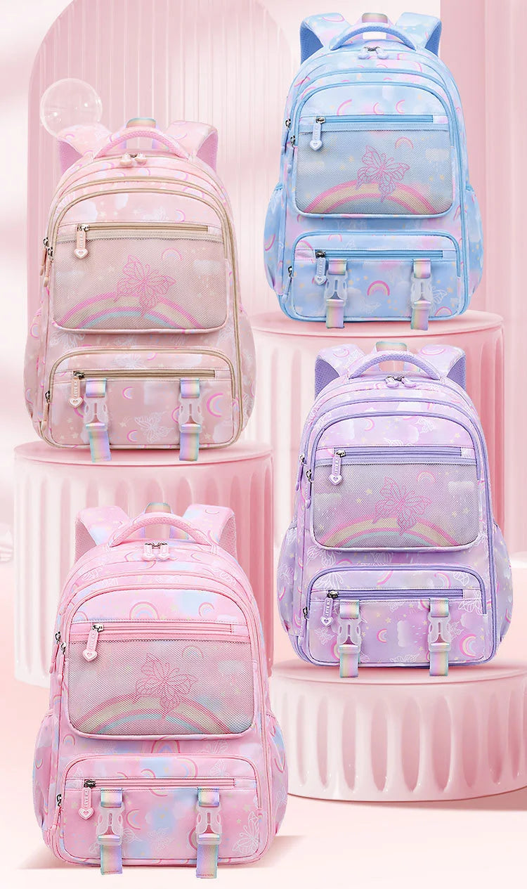 Princess Orthopedic Kids School Bag 2025 Children's Backpack for Girls Primary School Book Bag - Sustainable & Comfortable